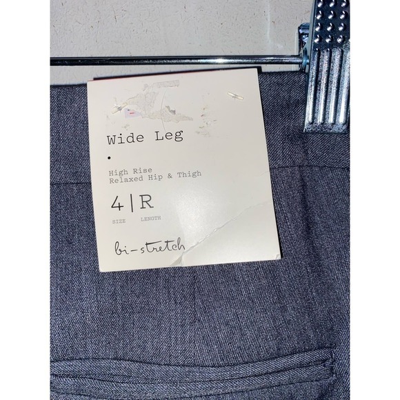 NWT Gray slacks by A New Day size 4 wide leg, high-rise relaxed & regular length - Picture 7 of 7